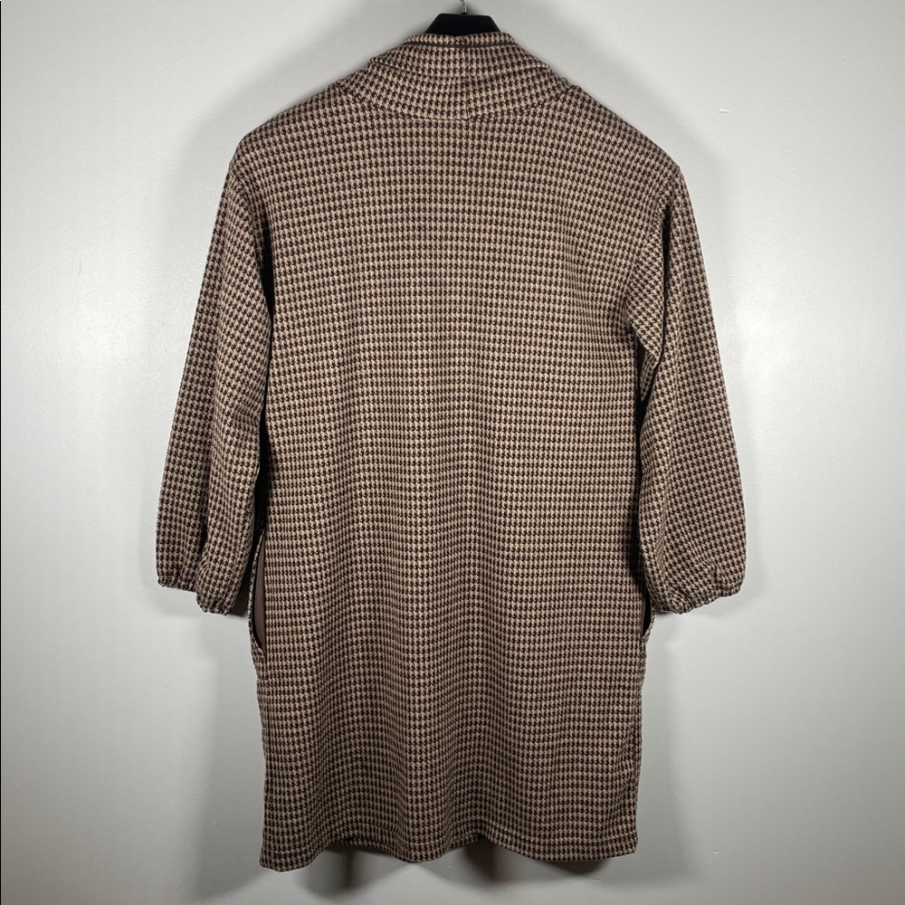 Max Studio Brown Houndstooth Patterned Dress - image 5